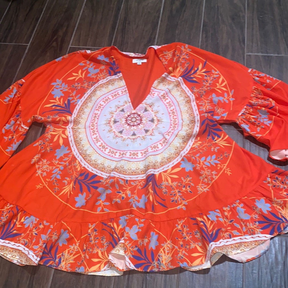 Umgee floral boho flowy  blouse